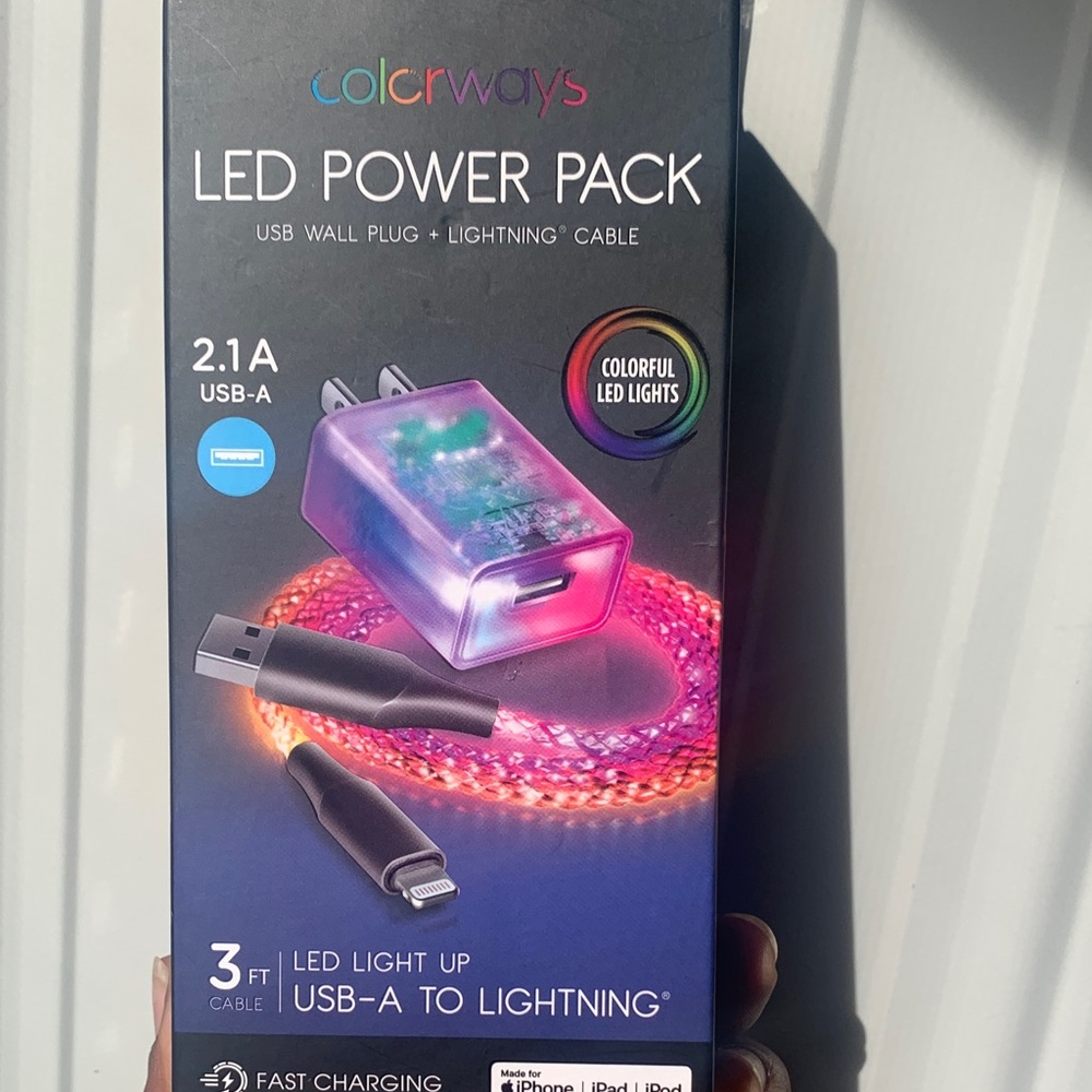 Colorways LED Power Pack with USB-A to Lightning Cable